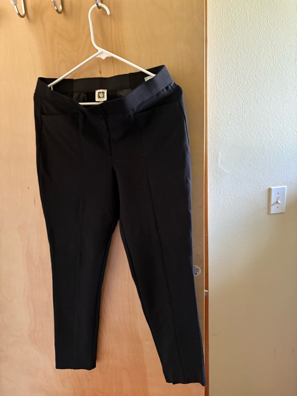 Anne Klein Black Straight-Leg Pants